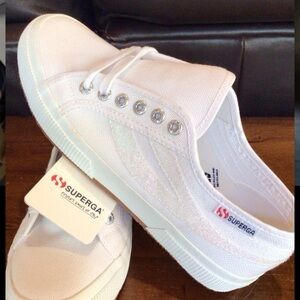 Superga White Canvas Sneakers
